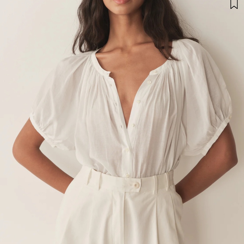 Doen June Top in Salt, Size Small